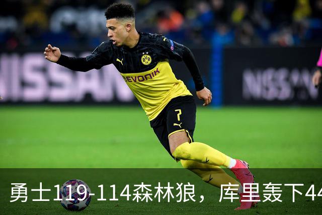 勇士119-114森林狼，库里轰下44+8+6，伦德伯格26+8，库明加20分